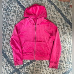 Art Class Girls Pink Velour zip up jacket XL